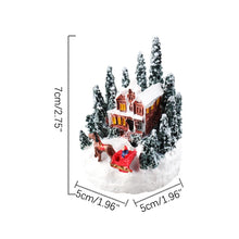 Christmas LED Light Ornaments Santa Castle Snow House Luminous Crafts 2024 New Year Kid Gift Xmas Party Home Decor