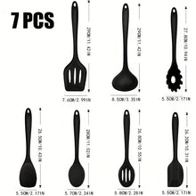 1 ‌ /7-Piece Silicone Kitchen Utensil Set - Non-Stick Spatula, Spoon, Skimmer, Pasta Clip & More for Cooking & Baking