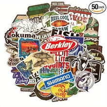Fishing Theme Vinyl Stickers, 50Pcs Waterproof Decals for Personalizing Skateboards, Phones, Fishing Rods & Outdoor Gear