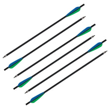6/12PCS 20 Inch Crossbow Arrow Black Crescent Nock Mixed Carbon Arrows Outdoor Hunting Games for 250LB Crossbow