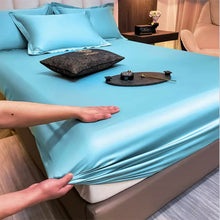 100% Egyptian Cotton Fitted Sheet with Elastic Bands, 400TC Pure Cotton Mattress Covers, Non Slip Adjustable Bed Sheets 140/160