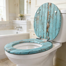 Sainos Universal Wc Seat with Soft Close Toilet Seat Cover Wood Toilet Lid Toilet Seat Many Colorful Motifs Toilet Topper