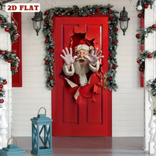 Christmas Theme 2D Background Polyester Banner Door Hanging Party Santa Claus Fun Designs Home Garden Christmas Party Decor Gift