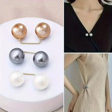 Colorful Pearl Brooch Waist Fixer Pins For Loose Jeans Dress Clothing Shiny Pearl Gem Curtain Fixing Pin Safety Beautiful Brooch