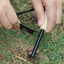 Portable outdoor flint, equipped with outdoor survival tools such as magnesium sticks, firearms, wooden handles, and flint stick