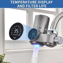 A42F  Faucet Water Filter, LED Display Water Purifier to Reduce Lead, Chlorine & Heavy Metals, Sink Water Filter
