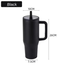 40 oz Insulated Tumbler with Handle Straw Double Wall Vacuum Leakproof Thermal Iced Travel Mug Hot Drink Coffee Cup with Lid