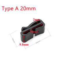 10 Pcs/Pack Quick Slip Keeper Buckle End Clip Slider Black For Molle Tactical Backpack Adjusting Strap Webbing 15-50mm