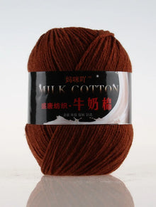 1Pc 50g Milk Cotton Knitting Yarn Crochet Yarn Hand Knitted Line DIY Knit Sweater Scarf Hat sock blanket amigurumi threads 120M