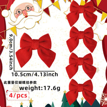 Christmas Decor Scenarios - Velvet Bow Hanging Ornaments - Tree/Wreath/Gift Box Accessories