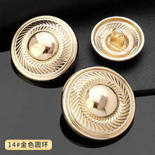 Vintage Gold Metal Shank Buttons, 10 Pcs Round Buttons for Suits and Coats - image 31