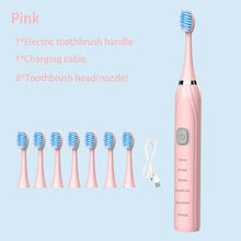 Sonic Electric Toothbrush Cleaning Brush For Adult Automatic Rechargeable Soft Hair Waterproof Ultrasonic Tooth Brush 4 heads