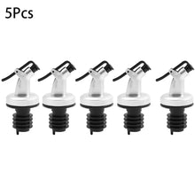 1/3/5Pcs ABS Oil Bottle Stopper Lock Good Sealing Press Design Wine Pourers Kitchen Bar Tool Silicone Rubber Olive Oil Sprayer
