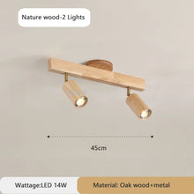 2025 Nordic Walnut Wood Ceiling Chandelier For Living Room Dining Room Aisle Entrance Corridor Lamps With Spotlights For Wall Pi