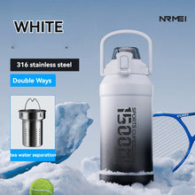 Large Capacity Tumble Thermos Water Bottle 316 Stainless Steel With Straw Handle Cup Flask  Vacuum Insulated Tumbler