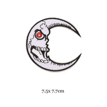 1pc Black White Biker Patches for Clothes Iron on Clothing Letter Appliques Skull Star Stripes Embroidered Sticker Round Badge