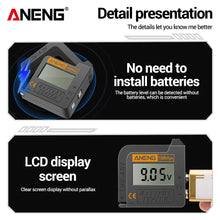 Universal Digital Battery AA/AAA/1.5V/9V/C/D 3.7V Lithium Battery Tester ANENG 168Max CR2032/LR44 Button Battery Detection Tools