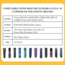 Detachable Pet Dog Grooming Clipper Ceramic Edge Blade Compatible with most Andis,Oster A5,Wahl KM10 Series Clippers