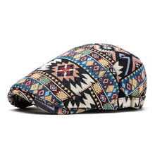 2024 Autumn and Winter Polyester Print Newsboy Caps Flat Peaked Cap Men and Women Painter Beret Hats 154