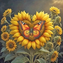 Huacan Diy 5d Diamond Mosaic Sunflower Full Round Sqaure Drill Painting Animal Butterfly New Collection Home Decor Rhinestone