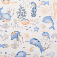 New pink green marine animal print cotton fabric for sewing craft cloth quilting baby dress tecido diy patchwork handmade tissu