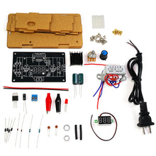 Kit de bricolaje electrónico LM317, regulador de voltaje CC ajustable, kit de soldadura para 110V/220V, voltaje de salida 1.25V-12.5V con pantalla digital