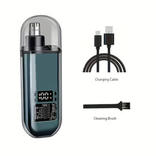 Men's Nose Hair Trimmer USB Rechargeable Electric Nose Ear Hair Clipper LED Display Portable Grooming Tool