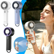 Semiconductor Cooling Handheld Fan, 5200mAh Rechargeable Portable Mini Fan, 199 Wind Speeds with LED Display, Ice-Cool Turbo Fan