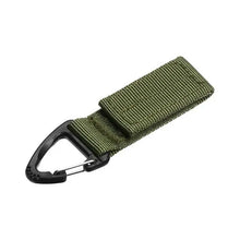 Tactical Molle Webbing Clip Hanging Key Hook Clamp Nylon Ribbon Keychain Backpack Clasp Carabiner Fastener Hook Buckle