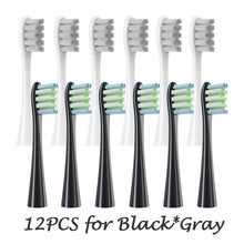 12PCS Vacuum Sealed Packed Replacement Brush Heads for Oclean X PRO/ Z1/ F1/ One/ Air 2 /SE Soft DuPont Deep Cleaning Nozzles