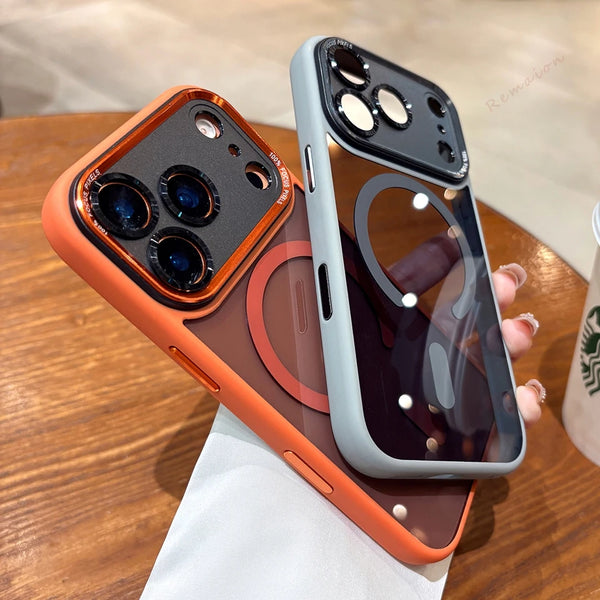 2025 Original Magnetic Phone Case for iPhone 17 11 12 13 16 Pro Max Air 14 15 16 Plus Magsafe Wireless Charging Protector Cover