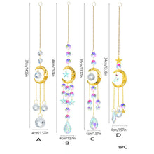1 Piece Crystal Wind Chime Suncatcher Bedroom Balcony Patio Sun Moon Prism Pendant Good Home Decorations