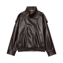 MUJER Faux Leather Jackets for Women Oversize Women's Bomber Jacket Fashion Winter Womens Coats Outerwears Demi-season Jackets