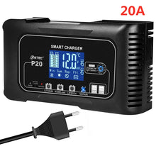 HTRC 20A/25A Car Battery Charger High Power Smart Charger for Lithium LiFePO4 AGM GEL Lead-acid Battery 12V 24V Charger for Car