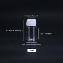 15ml/20ml/30ml/100ml Plastic PET Clear Empty Seal Bottles Solid Powder Medicine Pill Vial Container Reagent Packing Bottle