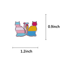 Trans Pansexual Pride Cats Enamel Pin Transgender LGBTQ+ Brooch Badge Clothes Hat Backpack Decoration Jewelry