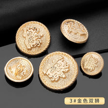 Vintage Gold Metal Shank Buttons, 10 Pcs Round Buttons for Suits and Coats - image 33