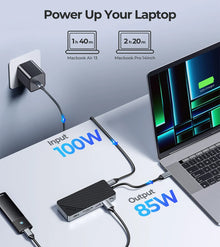 ORICO 8-in-1 USB-C Docking Station with M.2 NVMe/SATA SSD Enclosure - image 4