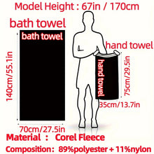 2pcs/set, Hand Towel Bath Towel Absorbent Striped Pattern Quick Drying Bath Towel Face Towel Beach Towel Bathroom Accessories