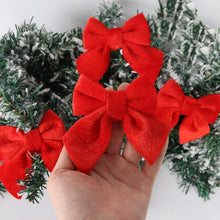 Christmas Decor Scenarios - Velvet Bow Hanging Ornaments - Tree/Wreath/Gift Box Accessories