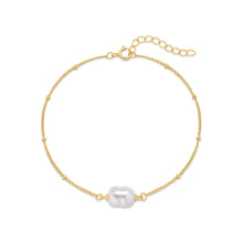 AIDE 925 Sterling Silver Bracelet Sparkling Zircon Flower Cross Baroque Pearl Hand Lady Mother's Day Bracelet Jewelry Pulsera