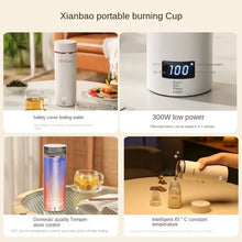 110V/220V Portable Electric Tea Coffee Kettle Tea Coffee Kettle Travel Boil Water StewableThermal Bottle English Menu