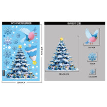 Christmas Window Stickers Winter Snowman Santa Claus Snowflake Elk Static Stickers Glass Ornaments Merry Christmas Decor