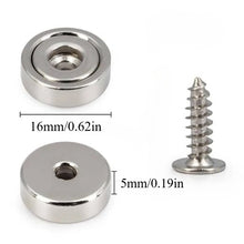 A16/A20/A25/A32 disc magnets with screw hole, ultra-strong grip, versatile for kitchen, workshop, notice boards, pantry storage