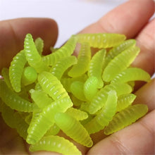 50Pcs Soft Silicone Maggots Baits Fishing Lures Artificial Baits Jigging Wobblers