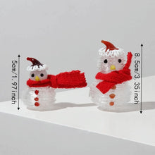 Home Decor Crystal Christmas Tree Handcrafted Glass Brushed Glass Snowman Figurines Table Ornaments Crafts Christmas Decoration