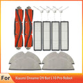 Robot Vacuum Side Brush, Filter and Mop Cloth Set for Dreame D9 and L10 Pro