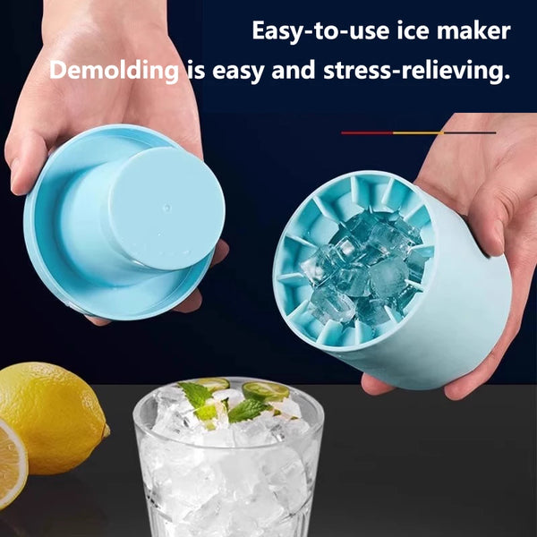 Molde de silicona para cubitos de hielo, cubitera redonda, utensilio de cocina creativo para hacer hielo casero en el congelador, ideal para verano.