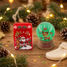 Christmas Element DIY Ornament Cartoon Santa Claus Crystal Ball Ornament Mini Doll House Decorative Props Navidad New Year Decor