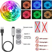 USB RGB LED Strip Lights with App Control, 5050 Color Changing TV Backlight - image 7